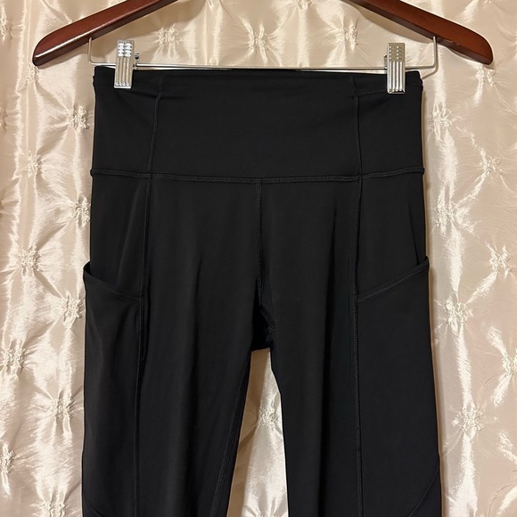 Lululemon Black Fast & Free 7/8 Tight II Nulux Athletic Leggings Non Reflective - Picture 5 of 12